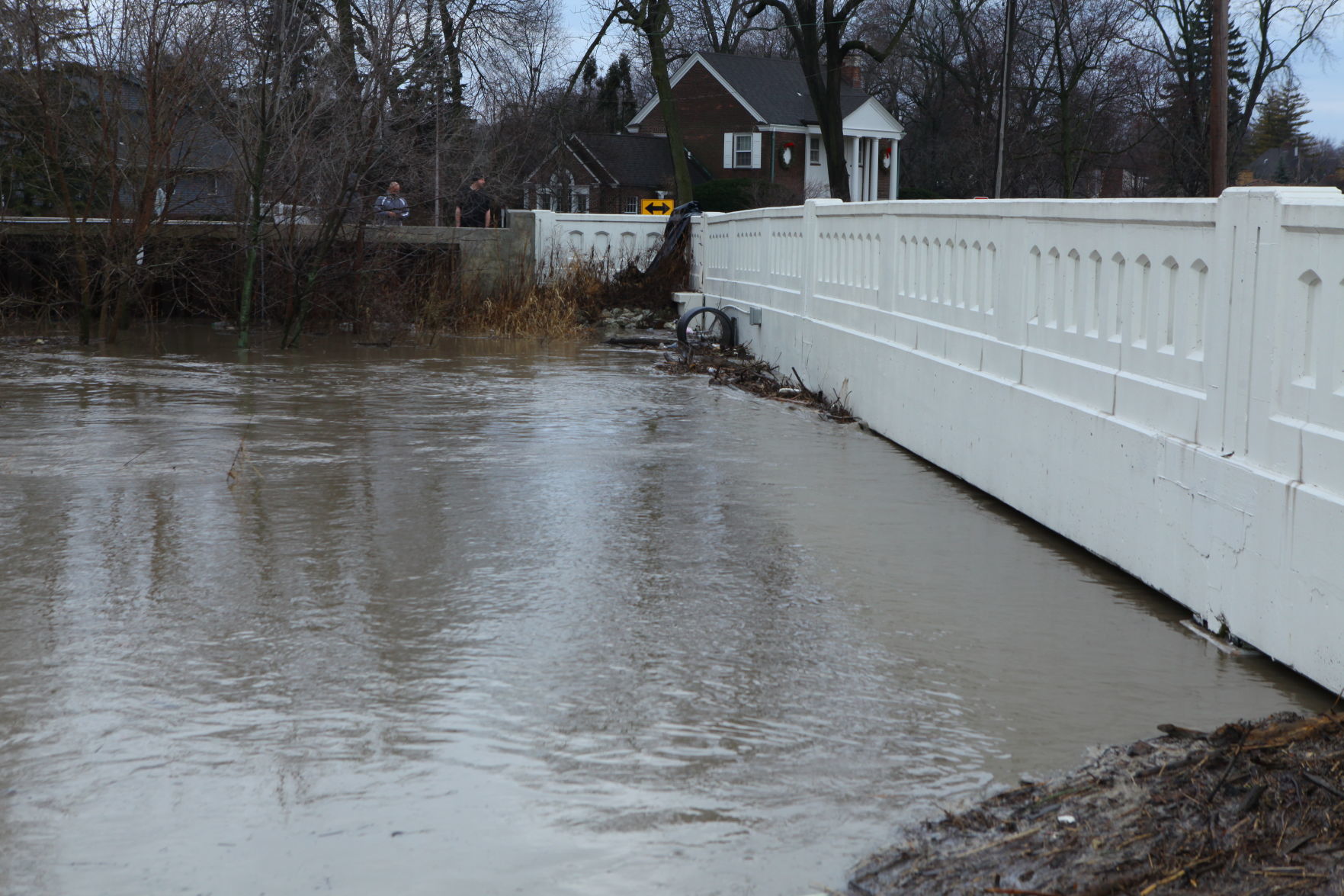 Little Calumet River with rising water levels